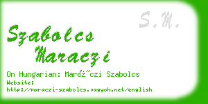 szabolcs maraczi business card